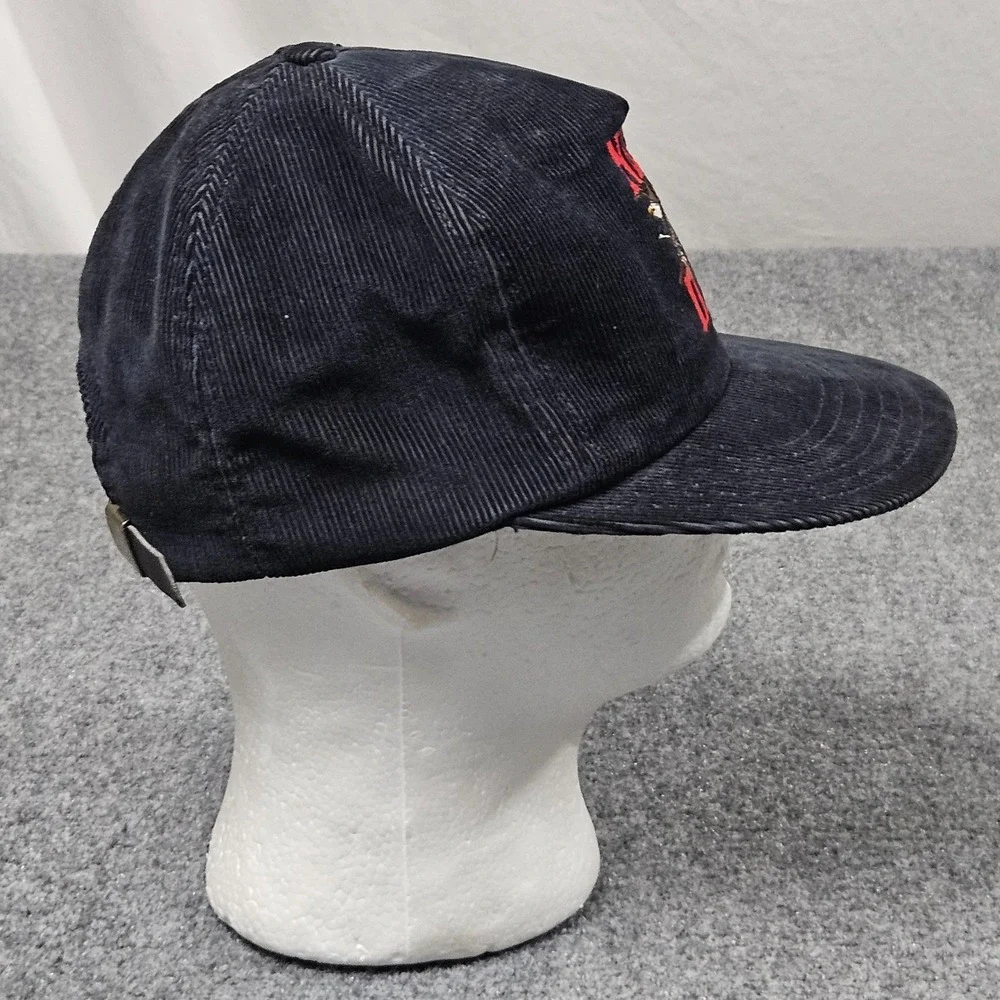 Vintage NRA ILA Corduroy Hat Strapback Navy Blue Eagle Embroidered Style Cap 80s